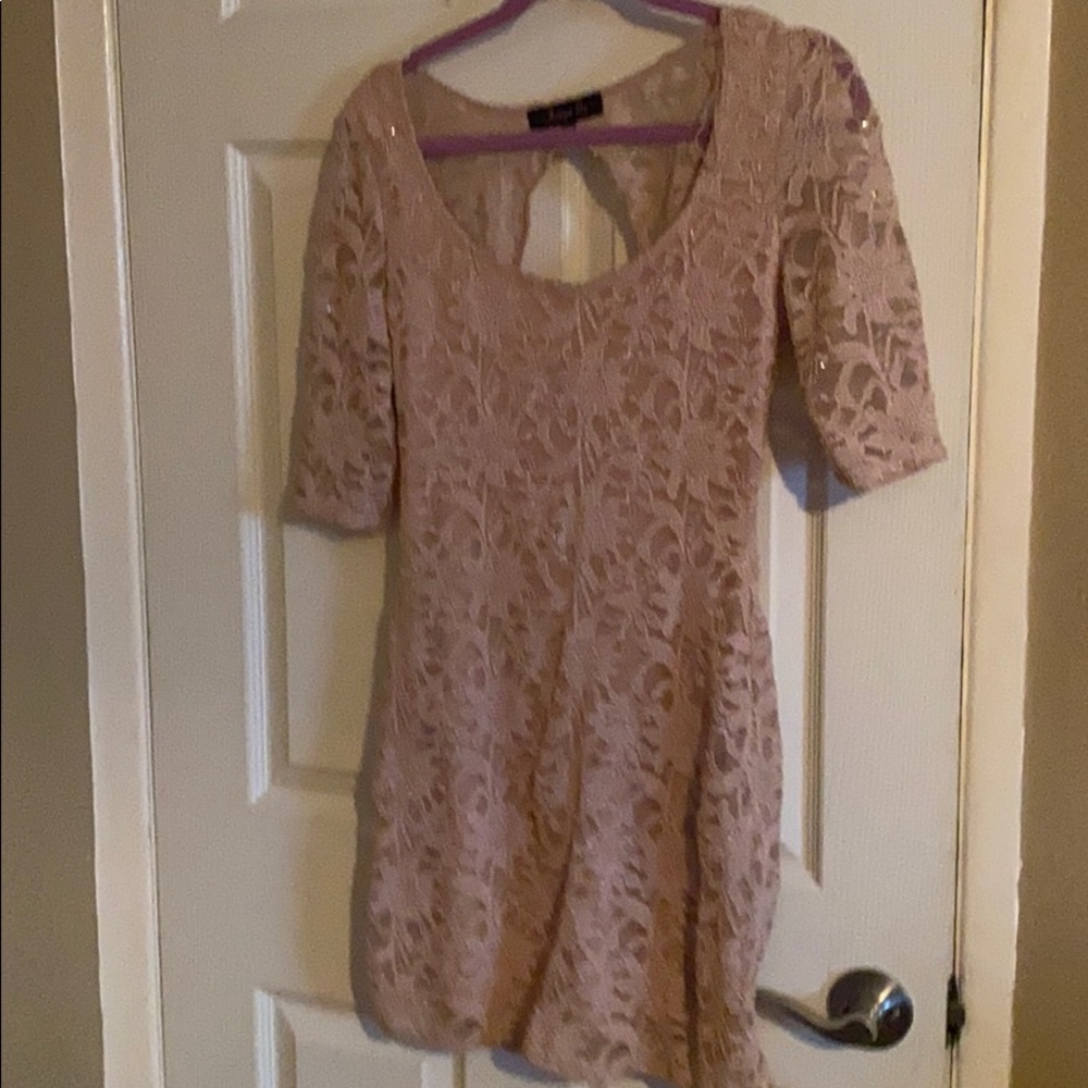 Pink lace dress